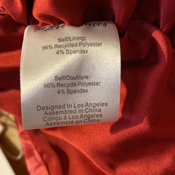 For Love & Lemons Alia cross front floral crop top in red size L NWT - Picture 10 of 13